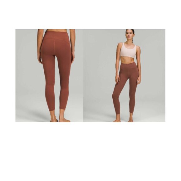 Lululemon In Still High-Rise Athletic Activewear 25" Legging , Ancient Copper - Picture 1 of 10
